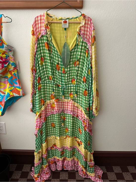FARM Rio Dresses & Skirts - Farm Rio NWT Mixed Picnic Tiered Maxi Dress